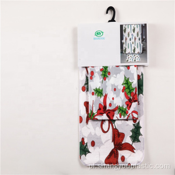 Christmas shower Curtain łazienka zwyczaj wydrukowany z dywanikiem